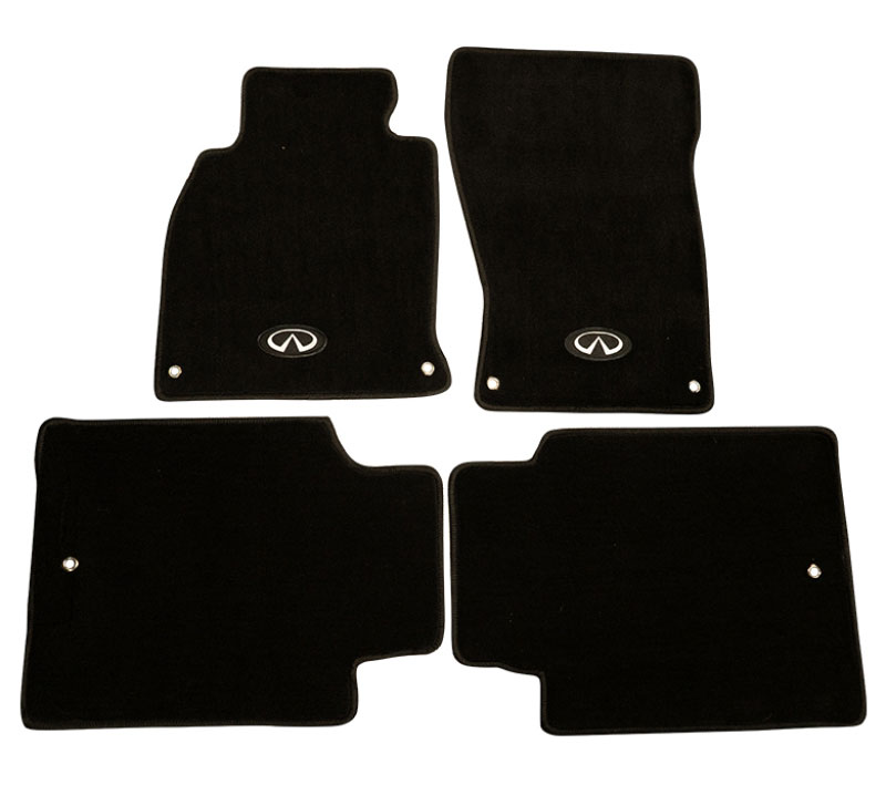 NRG fmr-610 | Floor Mats - 13+ Infinity Q70 w/ Infiniti Emblem Logo (4 pieces); 2013-2023