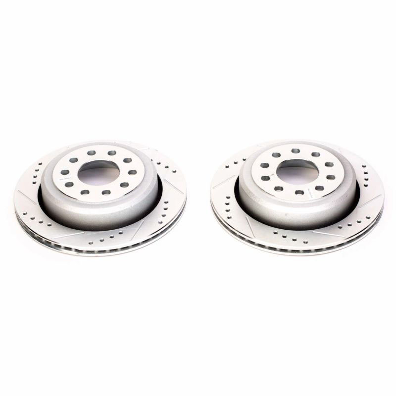 PowerStop ar8166xpr | Power Stop 03-11 Lincoln Town Car Rear Evolution Drilled & Slotted Rotors - Pair