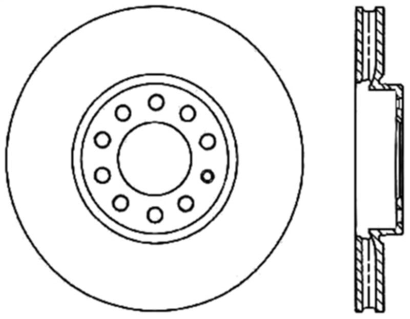 Stoptech 127.33110L | StopTech Audi A3 Quattro Sport Drilled/Slotted Rotor, Front Left; 2015-2018