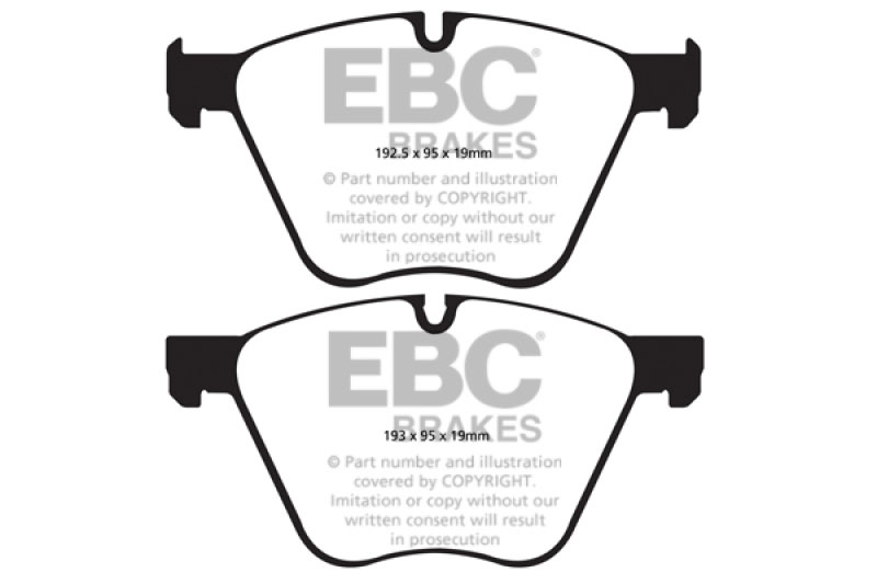 EBC dp42007r | 10-15 BMW X6 4.4 Twin Turbo Hybrid Yellowstuff Front Brake Pads; 2010-2015