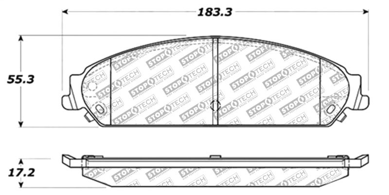 Stoptech 305.10580 | StopTech Street Select Brake Pads Dodge Magnum Vented Rear Disc, Front; 2005-2008