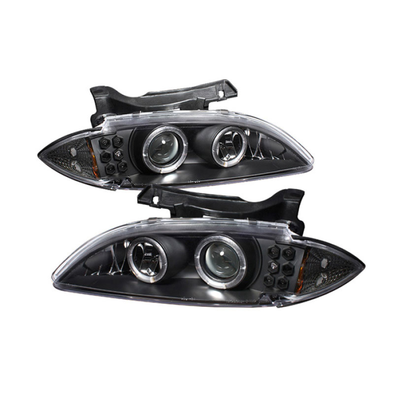 SPYDER 5009265 | Spyder Chevrolet Cavalier Halo LED ( Replaceable LEDs ) Projector Headlights - Black - (PRO-YD-CCAV95-BK); 1995-1999