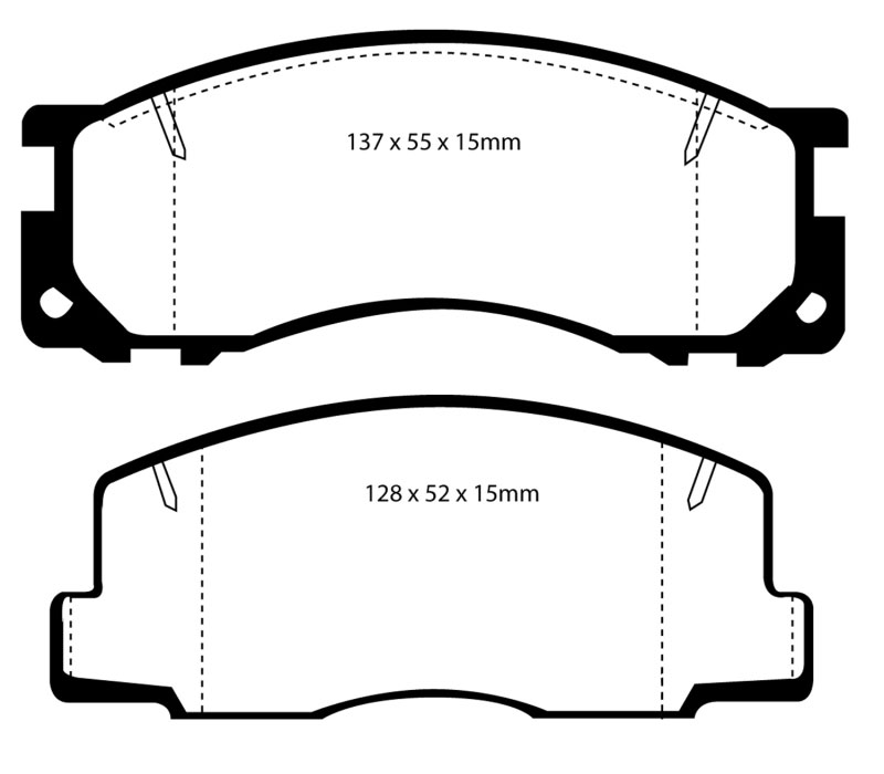 EBC ud500 | 90-93 Toyota Previa Rear Drums Ultimax2 Front Brake Pads; 1990-1993