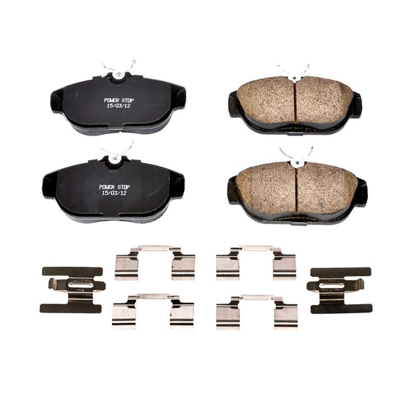 PowerStop 17542 | Power Stop 91-92 Volvo 740 Front Z17 Evolution Ceramic Brake Pads w/Hardware; 1991-1992