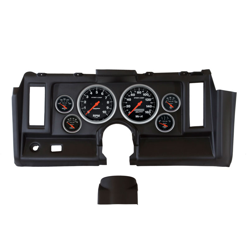 AutoMeter 7021-SC | Autometer Sport-Comp 1969 Camaro Dash Kit 6pc Tach / MPH / Fuel / Oil / WTMP / Volt; 1969-1969