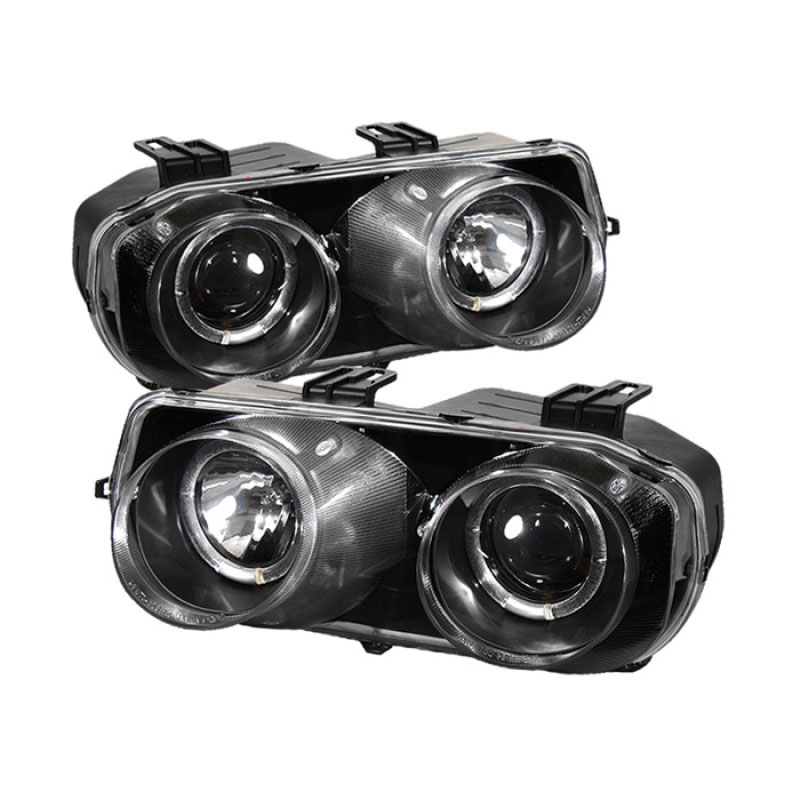 SPYDER 5008671 | Spyder Acura Integra Halo Projector Headlights - Black - (PRO-YD-AI94-HL-BK); 1994-1997