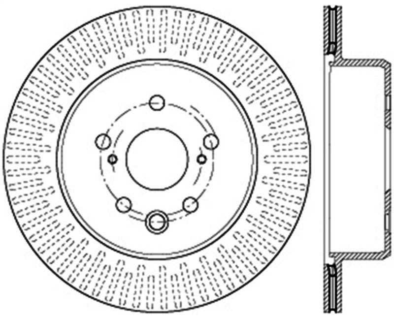 Stoptech 126.44189SL | StopTech Lexus GS350 Sport Slotted Brake Rotor, Rear Left; 2013-2015