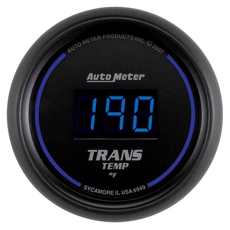 AutoMeter 6949 | Autometer 52.4mm Black Digital Trans Temperature Gauge