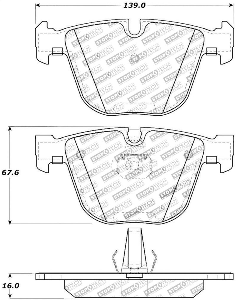 Stoptech 309.09190 | StopTech Sport Brake Pads BMW M6, Rear; 2006-2011