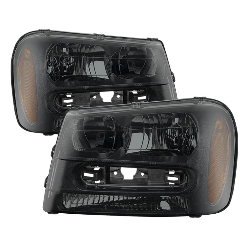 SPYDER 9028595 | Xtune Chevy Trailblazer 02-09 OEM Style Headlights Black Smoke HD-JH-CTB02-AM-BSM; 2002-2009