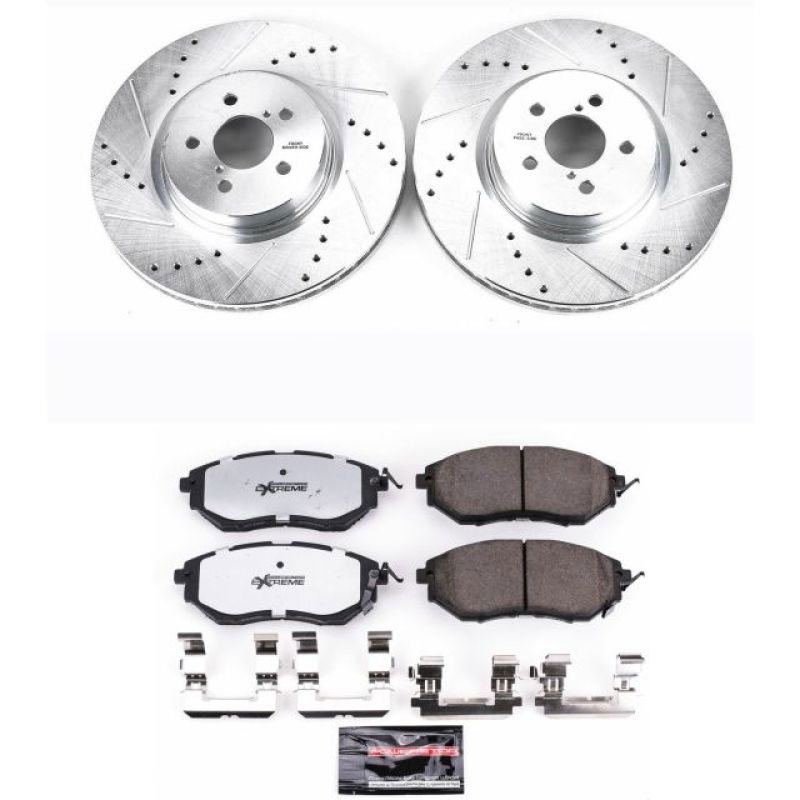 PowerStop k285-26 | Power Stop 14-18 Subaru Forester Front Z26 Street Warrior Brake Kit; 2014-2018