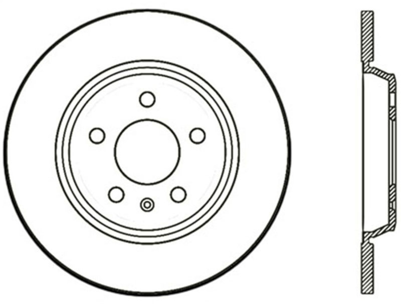 Stoptech 127.33127R | StopTech Audi A5 Sport Drilled/Slotted Rotor, Rear Right; 2009-2017