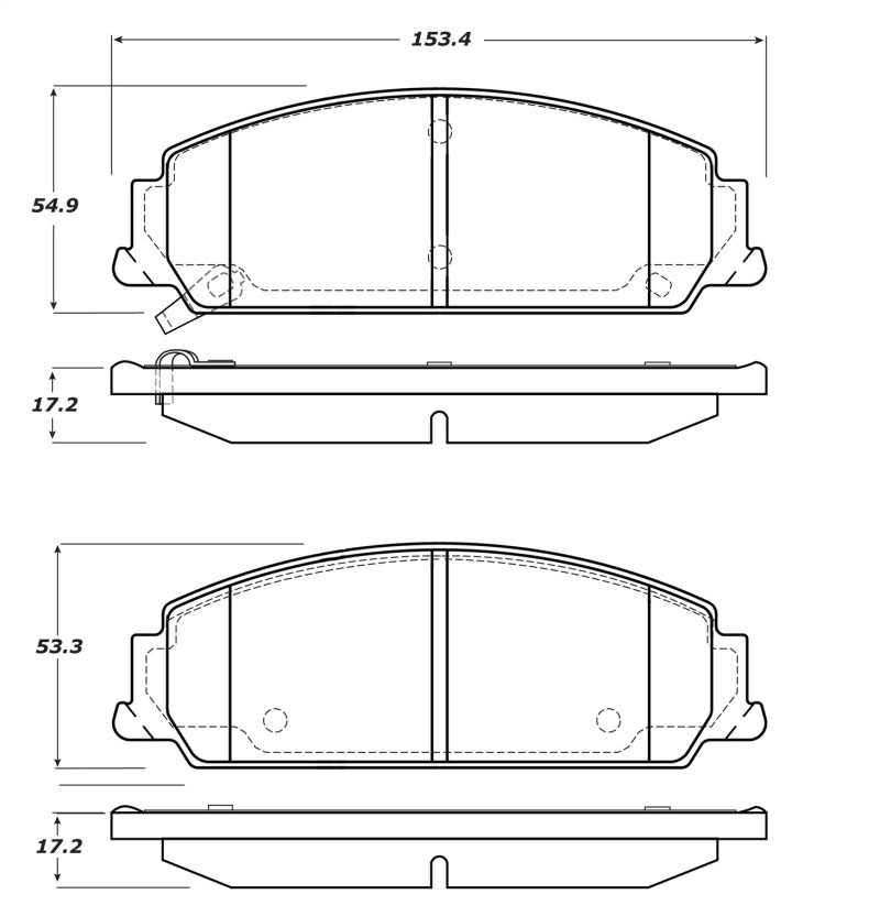 Stoptech 308.13510 | StopTech Street Brake Pads Pontiac G8, Front; 2008-2009