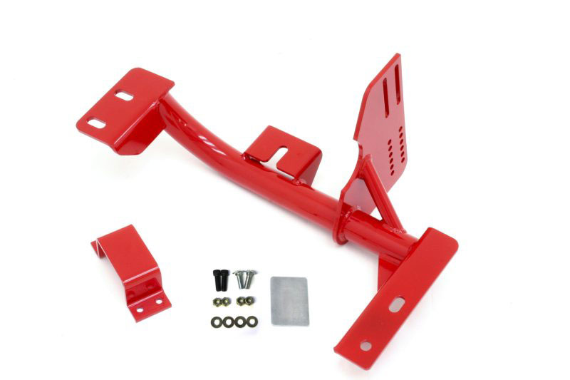 BMR Suspension TCC014R | BMR Torque Arm Relocation Crossmember Camaro with TH400 V8 Red; 1993-1997