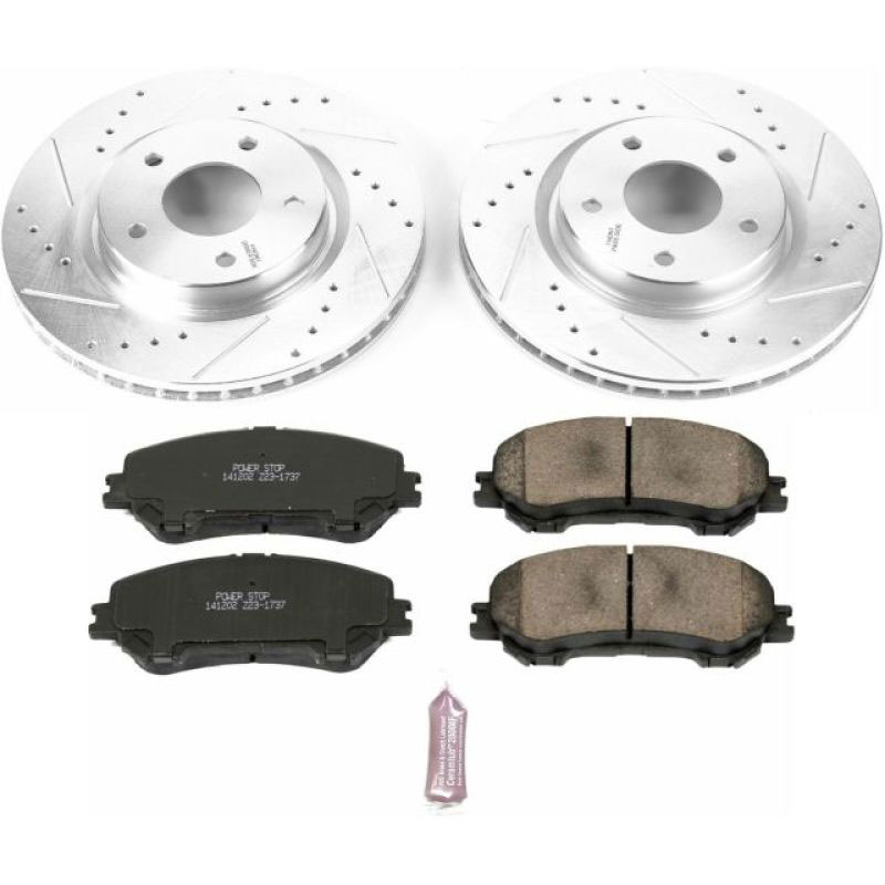 PowerStop k7036 | Power Stop 14-19 Nissan Rogue Front Z23 Evolution Sport Brake Kit; 2014-2019