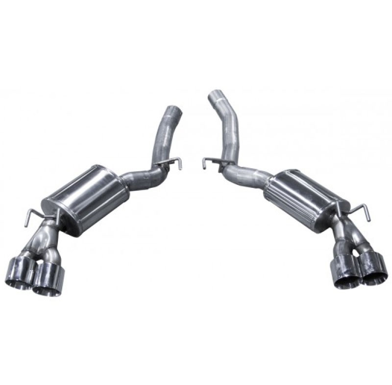 American Racing Headers CAZ28-14300STBK | Camaro ZL1/Z28/1LE Quad-Tip Axle Back Axle Back Mufflers with Quad S/S Tips; 2012-2021