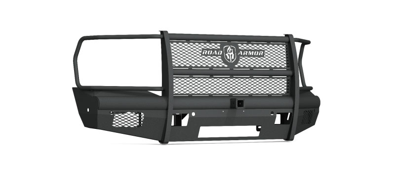 Road Armor 4192vf26b | 19-20 Ram 2500 Vaquero Front Bumper Full Guard 2in Receiver 6 Sensor - Tex Blk; 2019-2022