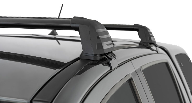 Rhino-Rack rv0321b | 11-20 Ford Ranger PX 4 Door Double Cab Vortex ROC25 Flush 2 Bar Roof Rack - Black; 2011-2020