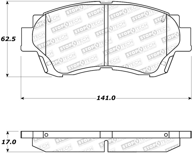 Stoptech 308.04761 | StopTech Street Brake Pads Lexus ES300, Front; 1992-1996