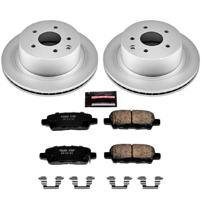 PowerStop crk6761 | Power Stop 11-19 Nissan Leaf Rear Z17 Evolution Geomet Coated Brake Kit; 2011-2019