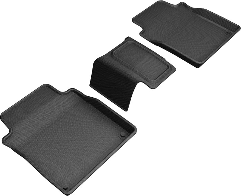 3D Maxpider l1ad05021509 | 3D MAXpider 2019-2020 Audi A8L Kagu 2nd Row Floormats - Black; 2019-2022