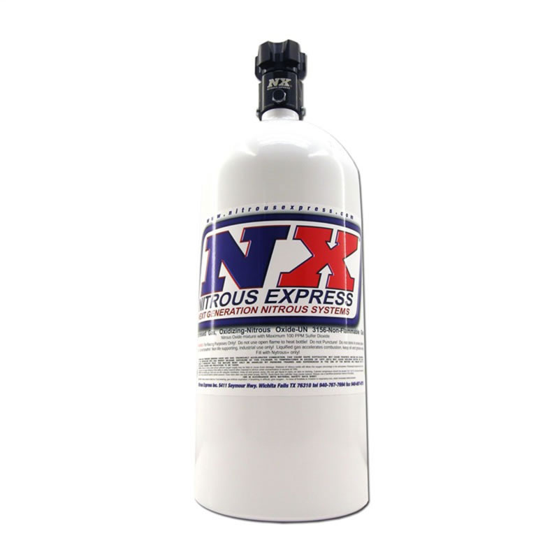 Nitrous Express 11100 | 10lb Bottle w/Lightning 500 Valve (6.89 Dia x 20.19 Tall)