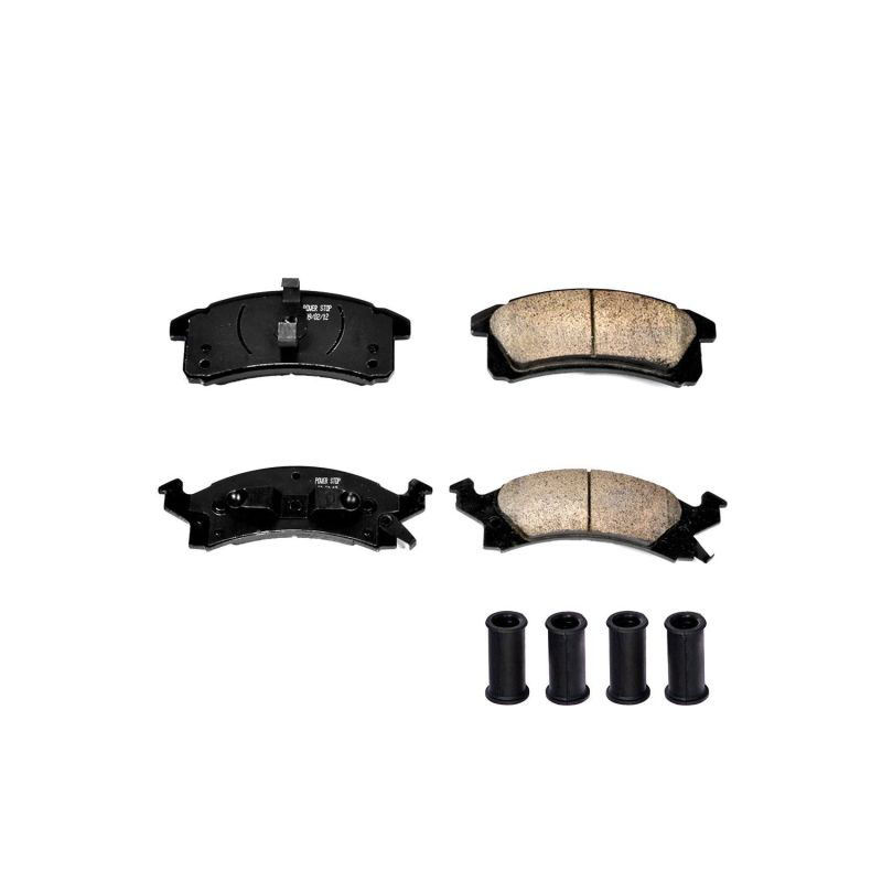 PowerStop 17506 | Power Stop 90-95 Buick Skylark Front Z17 Evolution Ceramic Brake Pads w/Hardware; 1990-1995