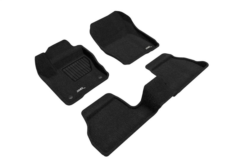 3D Maxpider l1fr02904709 | 12-18 Ford Focus Elegant Floor Mat- Black 1St Row 2Nd Row; 2012-2018