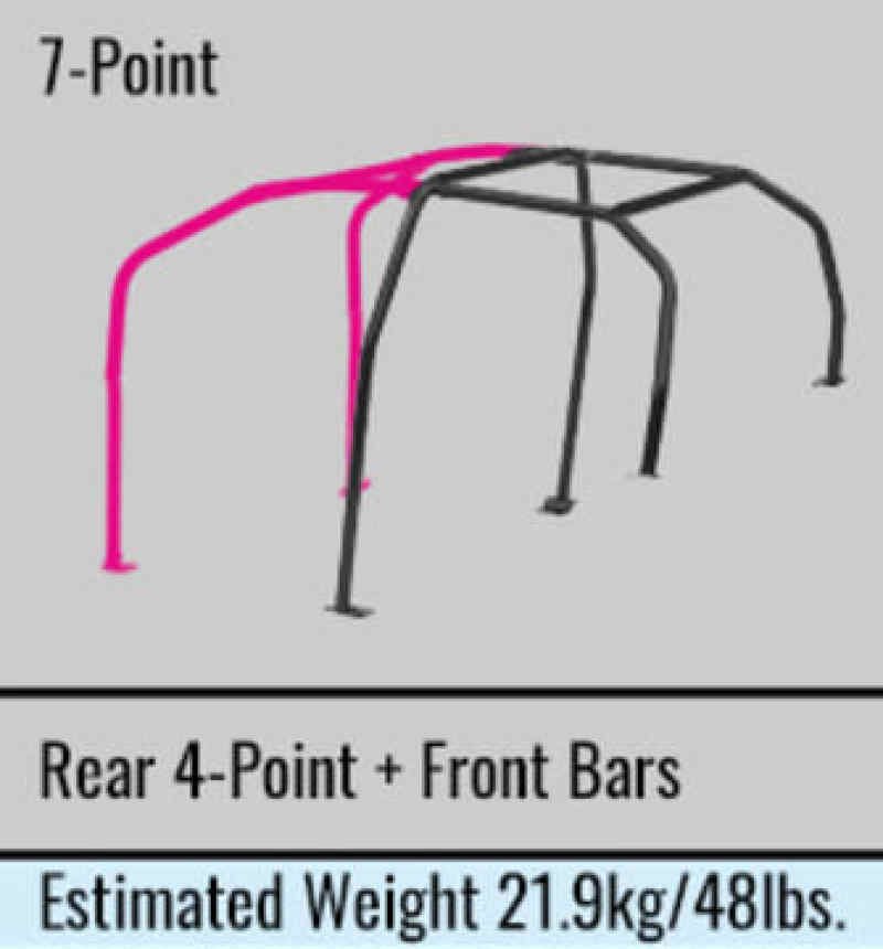 Cusco 566 265 l | Chromoly Roll Cage 7-Point 4/5-Passenger Through Dash Mitsubishi Evo 10 CZ4A (S/O / No Cancel); 2008-2016