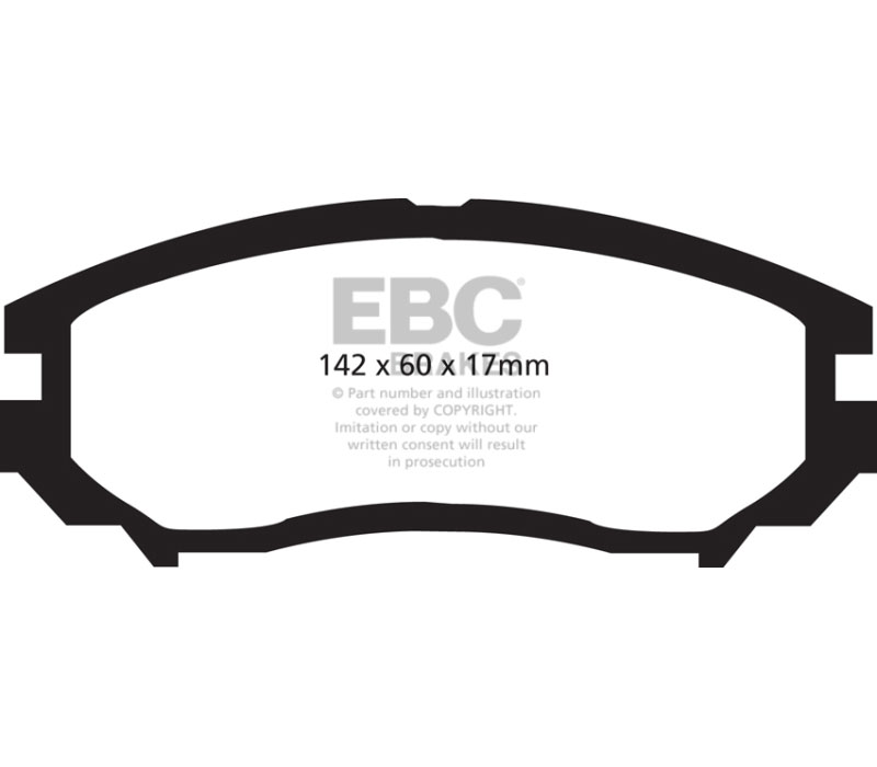 EBC dp31755c | 04-06 Hyundai Tiburon 2.7 6 speed Redstuff Front Brake Pads; 2004-2006