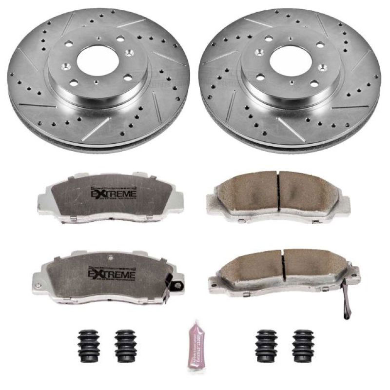 PowerStop k1237-26 | Power Stop 98-99 Acura CL Front Z26 Street Warrior Brake Kit; 1998-1999