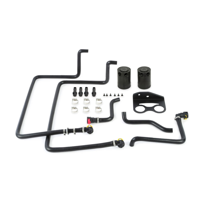 Mishimoto mmbcc-f35t-15sbe | 15-16 Ford F-150 EcoBoost 3.5L Baffled Oil Catch Can Kit - Black; 2015-2016