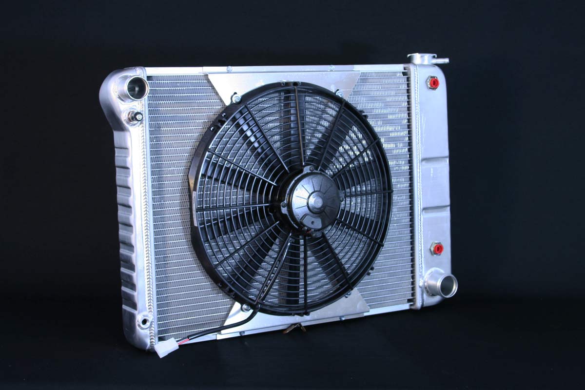 DeWitts Radiator 4139011A | and Fan Nova all, 20.75" Core CF, Auto, Single 16" Fan, Natural; 1968-1972