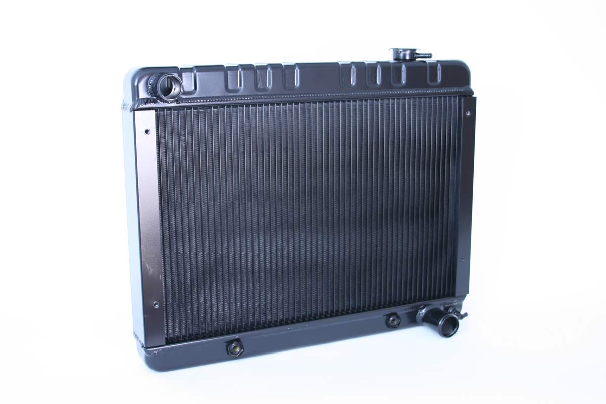 DeWitts Radiator 1239017A | DeWitts Direct Fit Radiator Chevy C10 Truck All, DF, Auto, 2 row 1" Tubes, Black Ice; 1963-1966