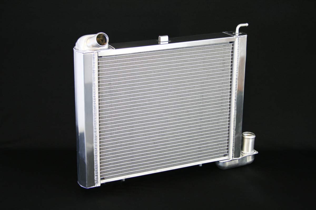 DeWitts Radiator 1139063M | DeWitts Direct Fit Radiator Corvette, SB all Manual 2 row 1" Tube, Natural; 1963-1967