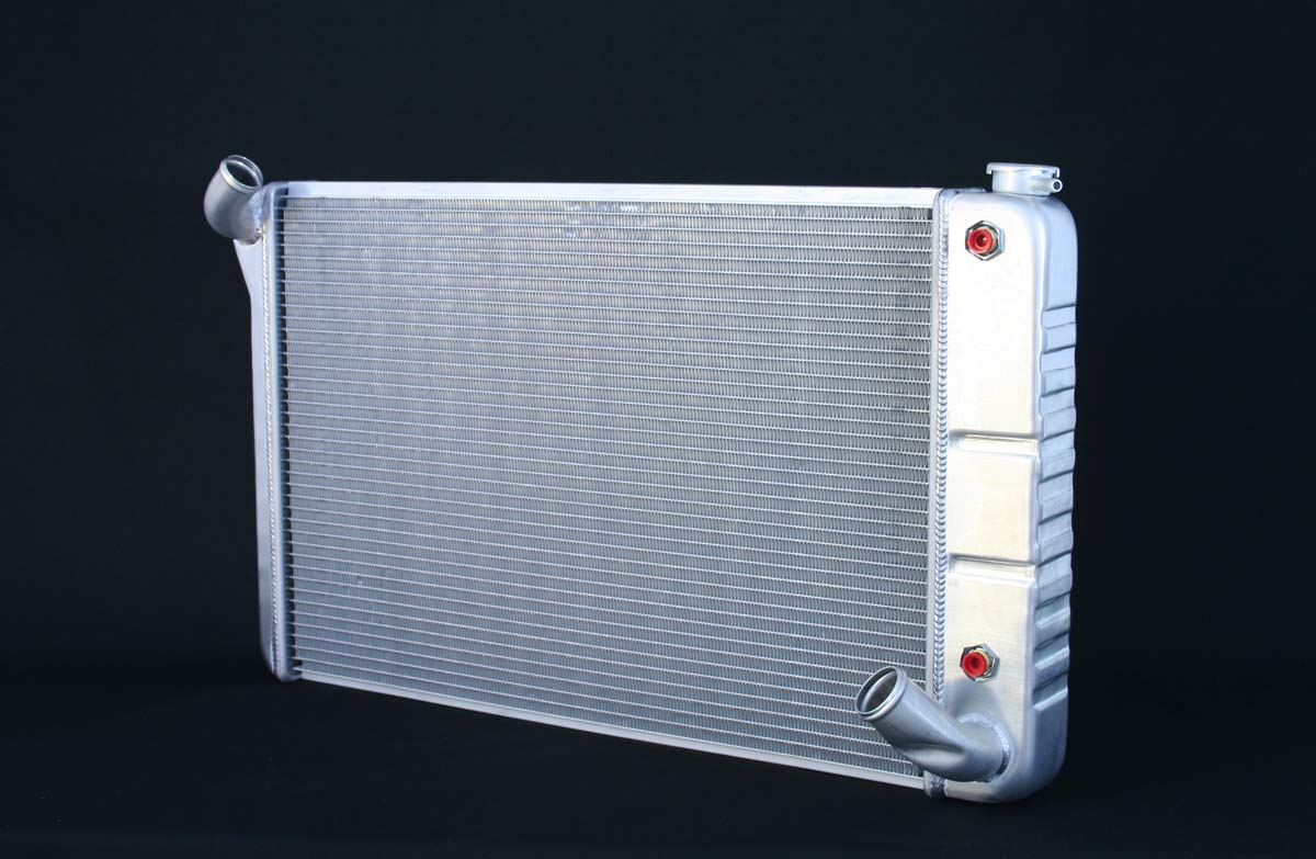 DeWitts Radiator 1149070A | DeWitts Direct Fit Radiator HP Corvette, SB Auto 2 row 1.25" Tube, Natural; 1969-1972