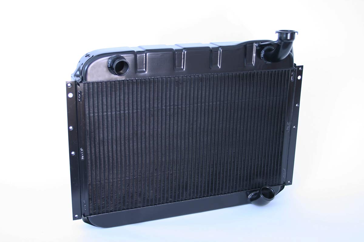 DeWitts Radiator 1239055M | DeWitts Direct Fit Radiator Corvette, DF Manual 2 row 1" Tube, Black Ice; 1955-1960