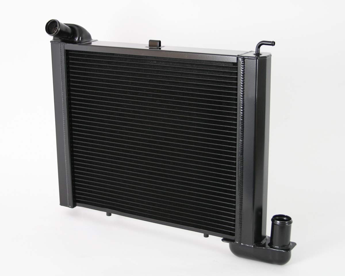 DeWitts Radiator 1239063M | DeWitts Direct Fit Radiator Corvette, SB all Manual 2 row 1" Tube, Black Ice; 1963-1967