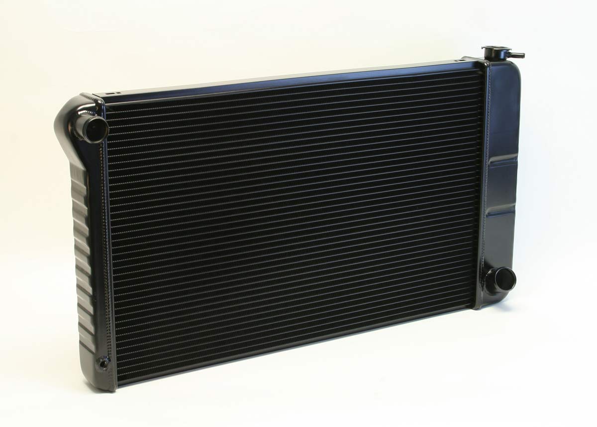 DeWitts Radiator 1239018M | DeWitts Direct Fit Radiator Chevy C10 Truck/ Suburban, DF, Manual, 2 row 1" Tubes, Black Ice; 1967-1972