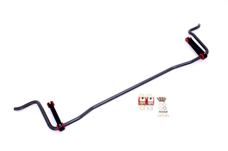 BMR Suspension SB023H | BMR Rear Solid 22mm Swaybar Swaybar with mounting bushings and billet end links - Mustang V8 Black Hammertone; 2005-2010