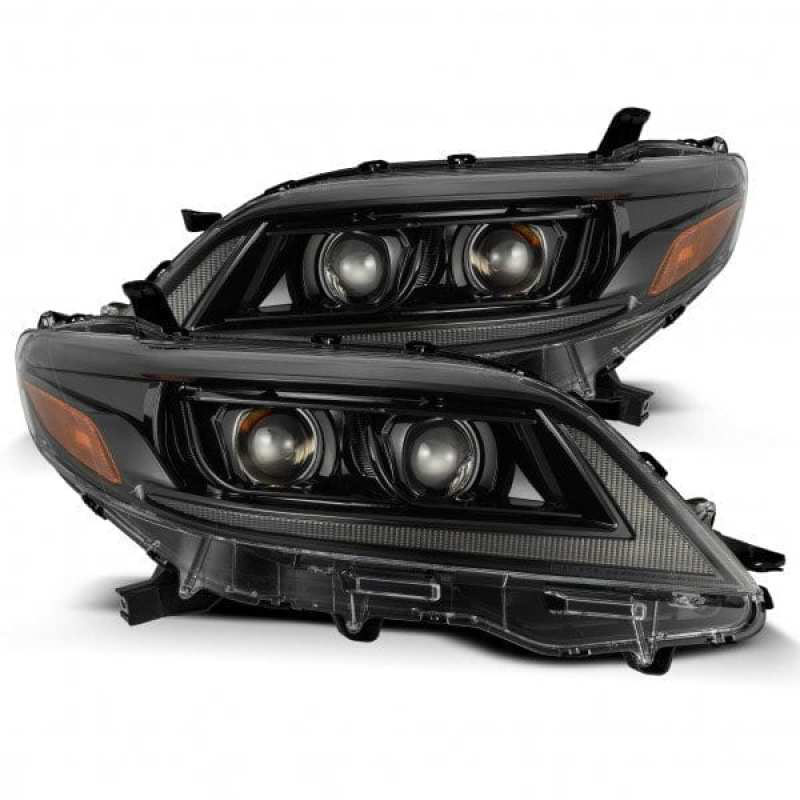 AlphaRex 880765 | 11-21 Toyota Sienna LUXX LED Proj Headlights Plank Style Alpha Black w/Seq Signal/DRL; 2011-2021