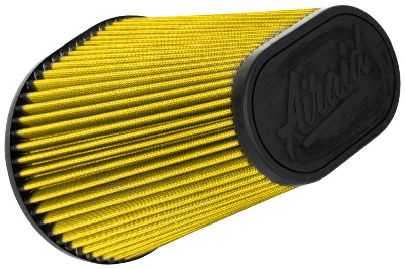 Airaid 724-127 | Universal Air Filter -Cone 6in FLG x 9-1/2x7-1/2in B x 6-3/8x3-3/4inTx 9-1/2in H - Synthaflow