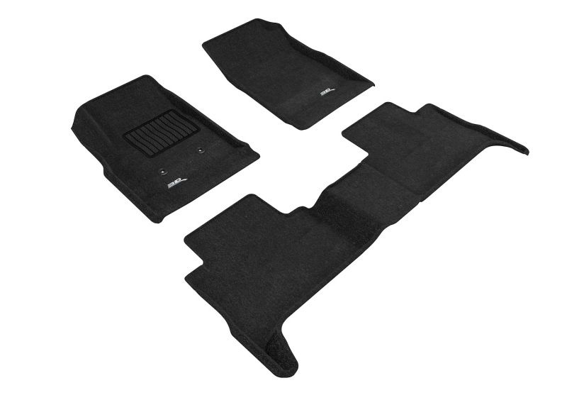 3D Maxpider l1gm01804709 | 15-22 Gmc Canyon Crew Cab Elegant 1st 2nd Row - Floor Mat Set (Black); 2015-2022