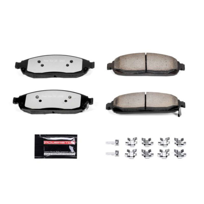 PowerStop z36-1080 | Power Stop 06-10 Jeep Commander Front Z36 Truck & Tow Brake Pads w/Hardware; 2006-2010