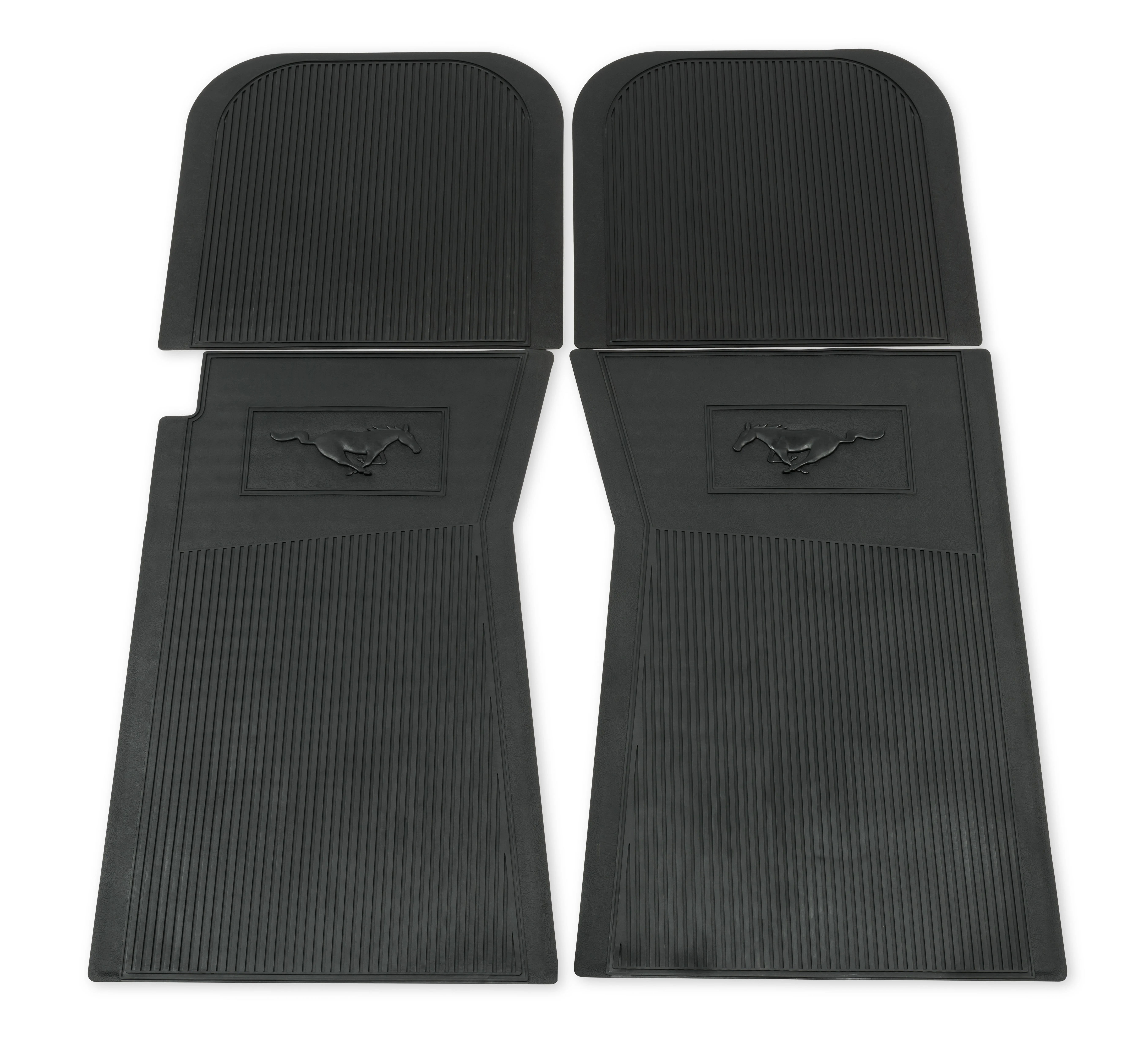 Drake Automotive Group c5zz-6513086-bk | DRAKE AUTOMOTIVE GROUP 65-66 Mustang Pony Floor Mats Black; 1965-1966