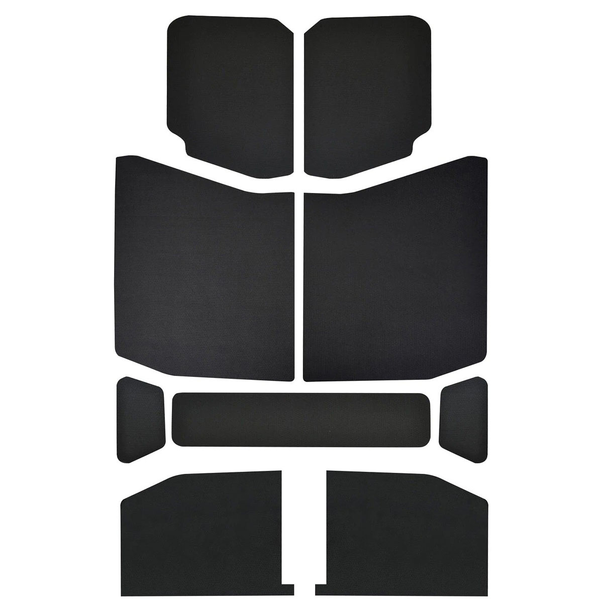 DEI 50172 | 18-23 Jeep Wrangler JL 4-Door Boom Mat Headliner - 9 Piece - Black Leather Look; 2018-2023