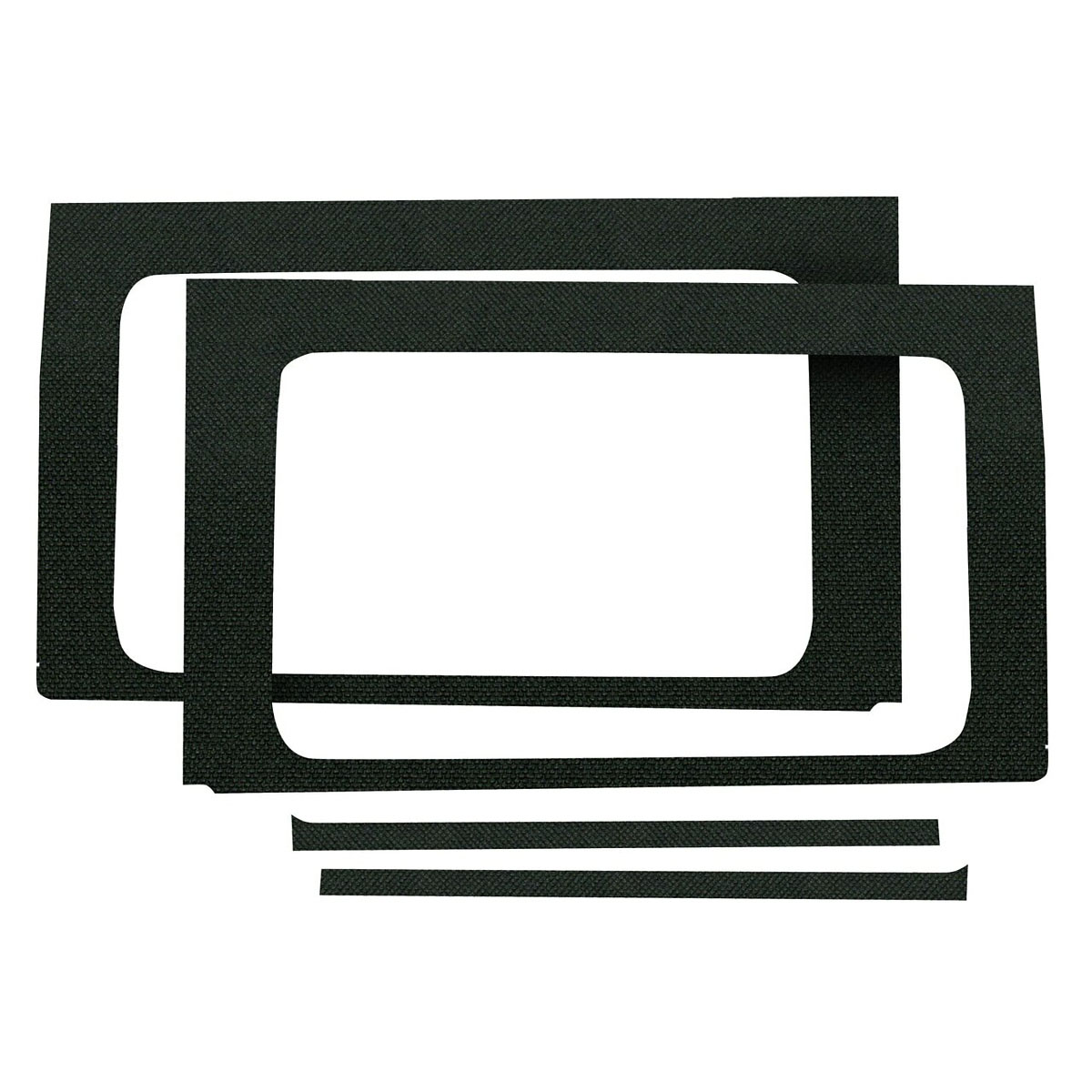 DEI 50173 | 18-23 Jeep Wrangler JL 4-Door Boom Mat Rear Side Window Trim - 4 Piece - Black; 2018-2023