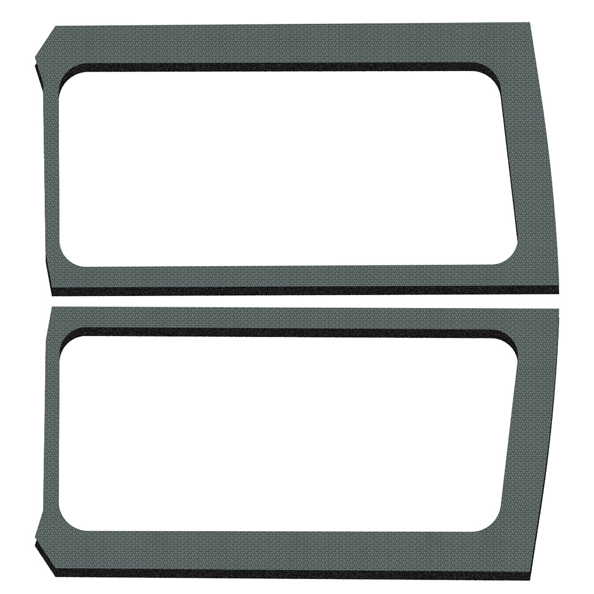 DEI 50269 | 18-23 Jeep Wrangler JL 2-Door Boom Mat Rear Side Window Trim - 2 Piece - Gray; 2018-2023