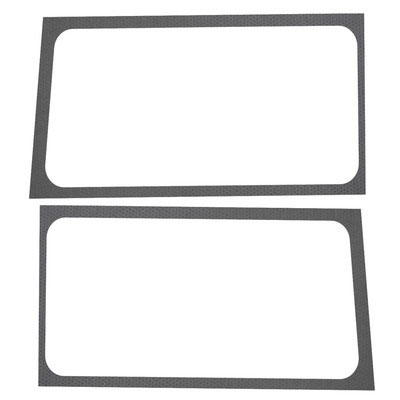 DEI 50271 | 18-23 Jeep Wrangler JL 2-Door Boom Mat Rear Side Window Trim - 2 Piece - Gray Leather Look; 2018-2023