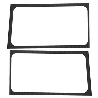 DEI 50272 | 18-23 Jeep Wrangler JL 2-Door Boom Mat Rear Side Window Trim - 2 Piece - Black Leather Look; 2018-2023